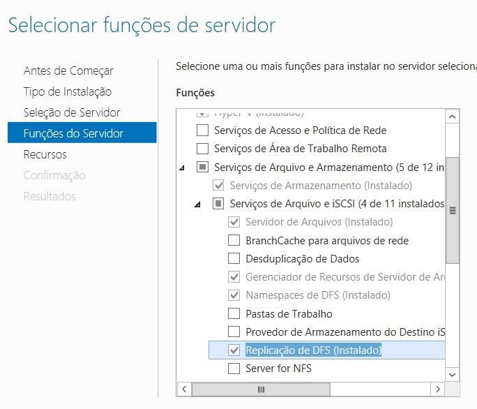 funções de servidor do windows server