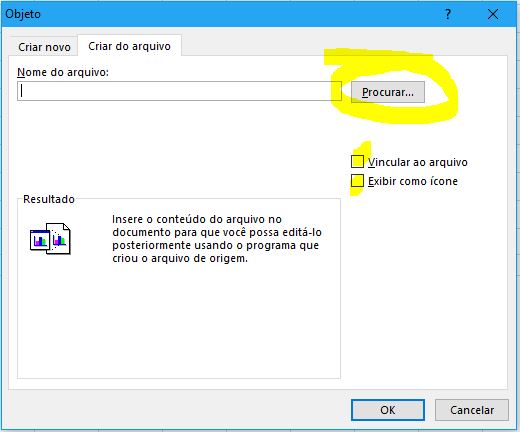 criar arquivo no excel