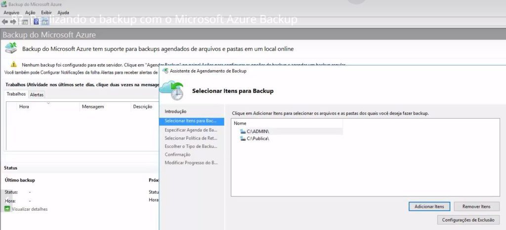 restaurar backup azure windows server