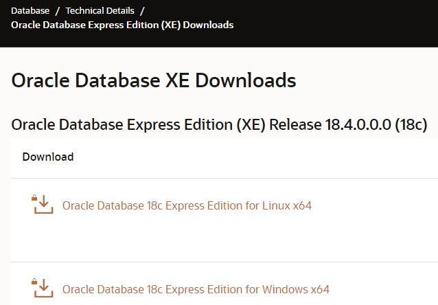 oracle database xe