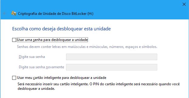 criptografia de disco com bitlocker