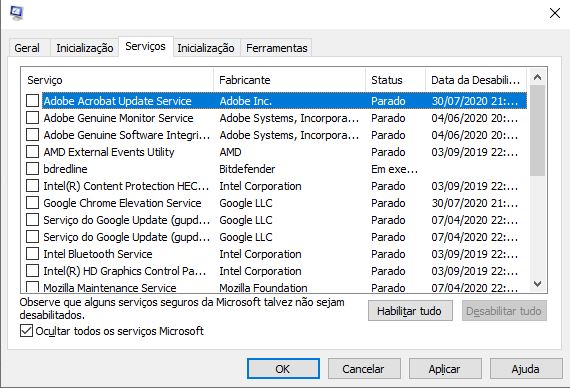 configurador do sistema windows 10