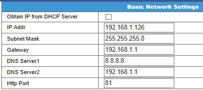 basic network settings