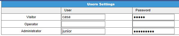 users settings