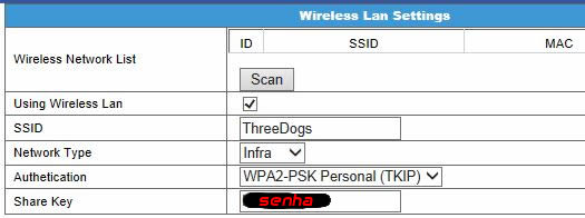 wireless lan settings