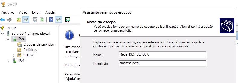 configurar dhcp no windows server