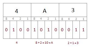 hexadecimal para binário