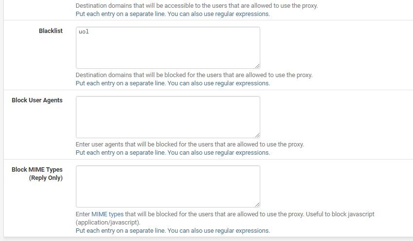 squid access control lists pfsense