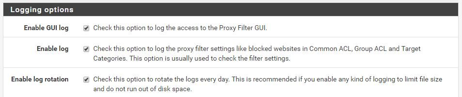 logging options pfsense