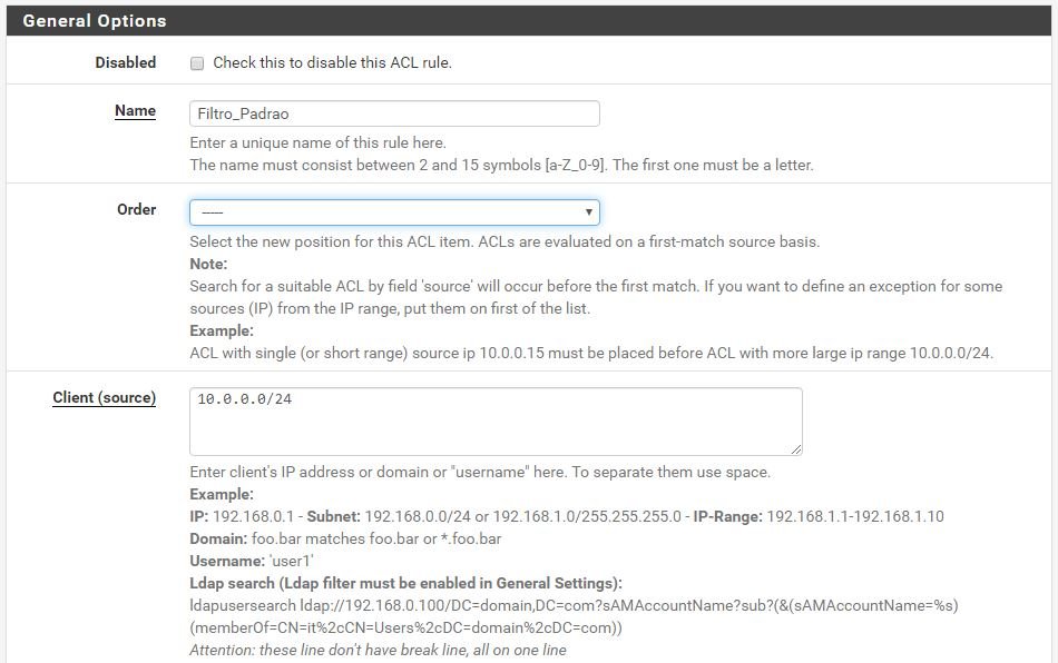 general options pfsense