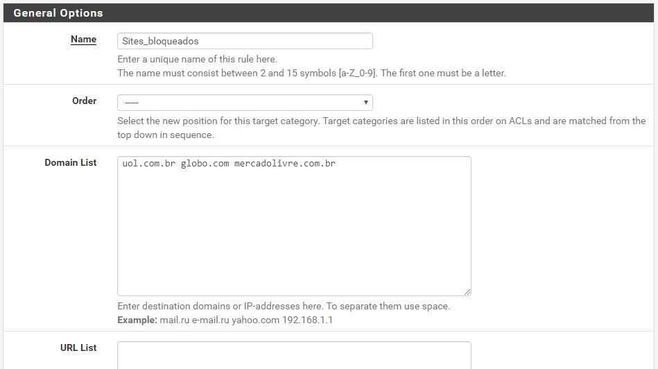 general options pfsense