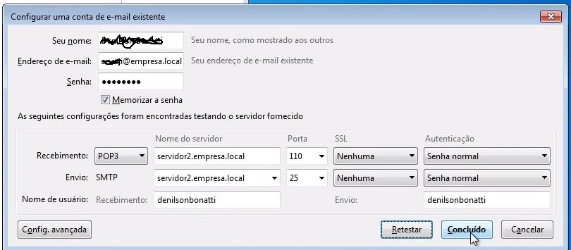 thunderbird windows server