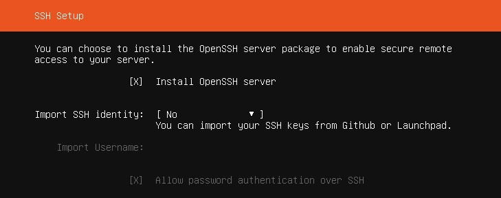 ubuntu server ssh setup