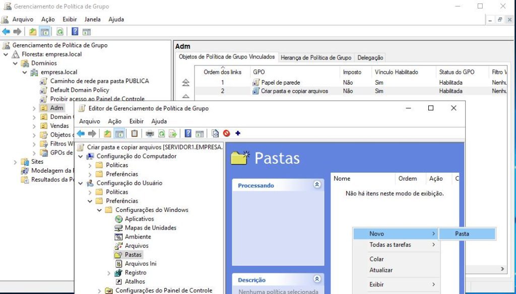 gerenciamento de política de grupo