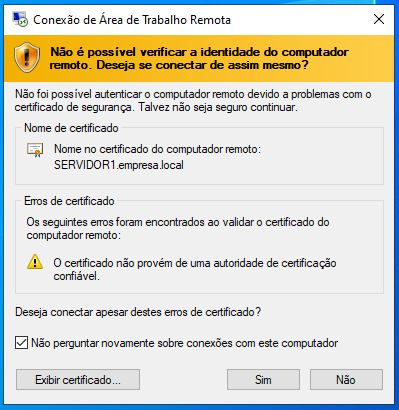 area remota windows server