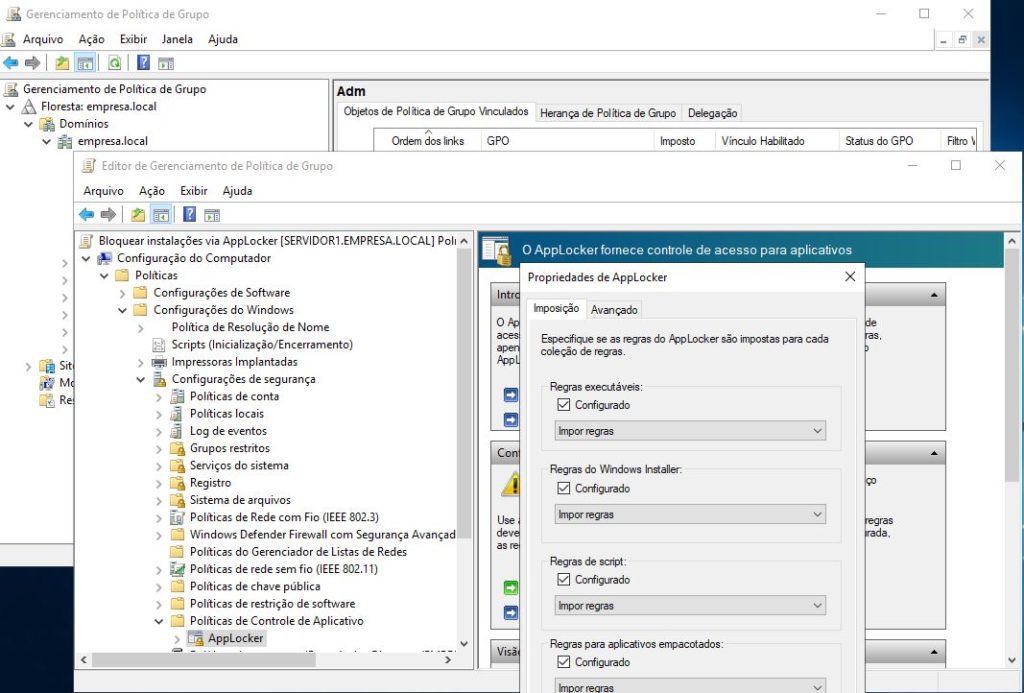 gerenciamento de políticas de grupo