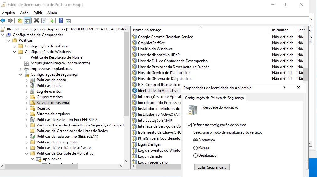 editor de gerenciamento de políticas de grupo