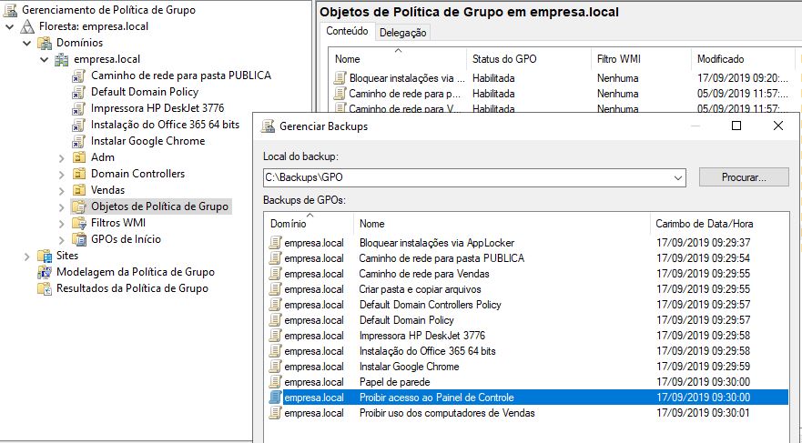 backup de políticas de grupo