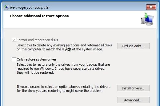 restore windows server