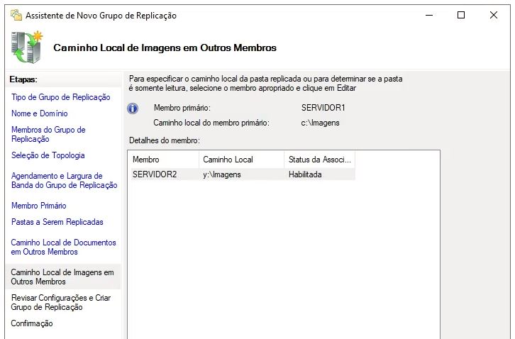 caminho local de imagens em outros membros windows server