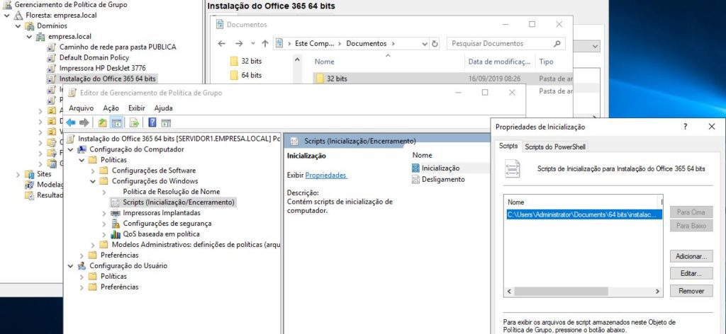 instalação office 365 windows server