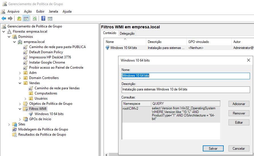 filtros wmi windows server