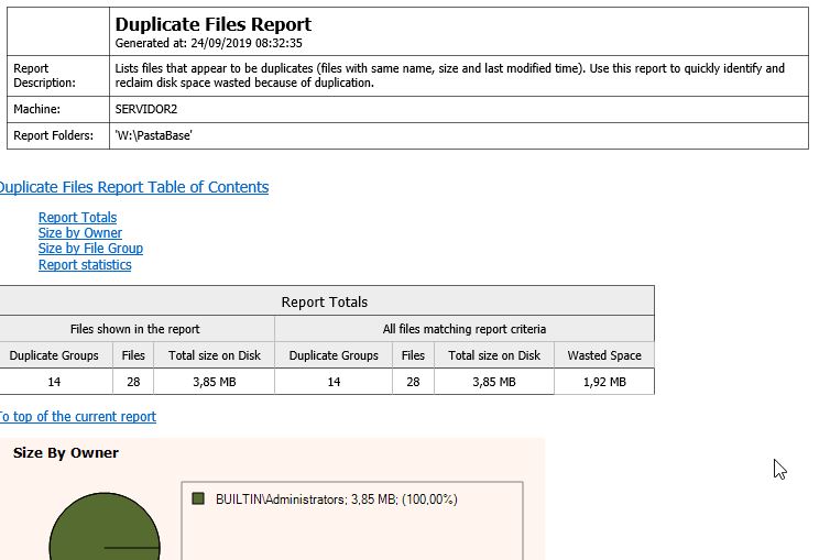 duplicate files report windows server