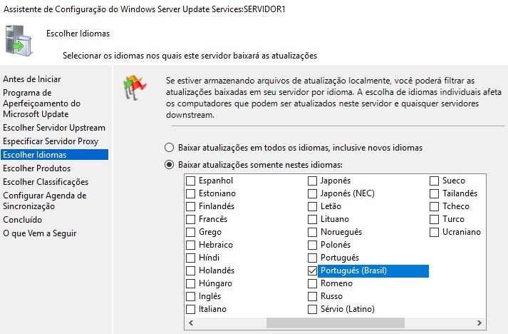 idioma do windows server