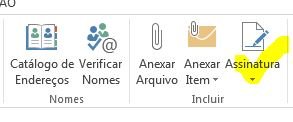 assinatura de e-mail no outlook