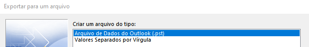 arquivo de dados pst outlook