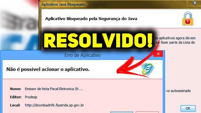 java aplicativo bloqueado