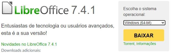 instalação do libreoffice