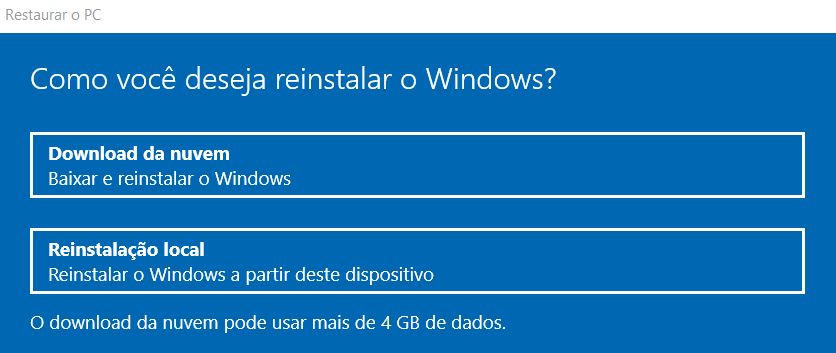 restaurar o pc no windows