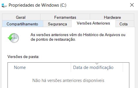 versões anteriores windows