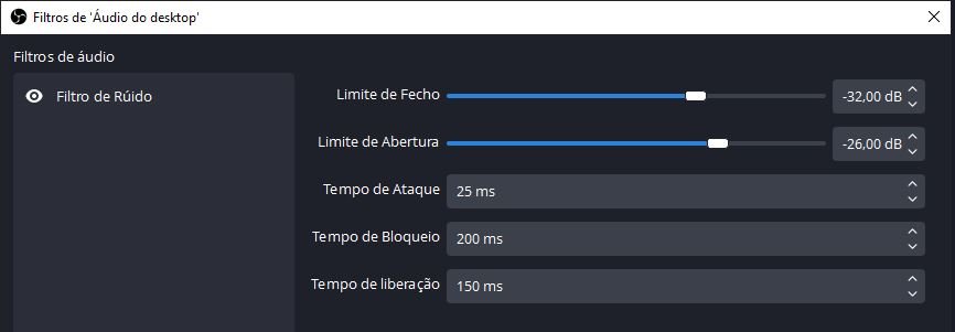 filtros de áudio no abd studio