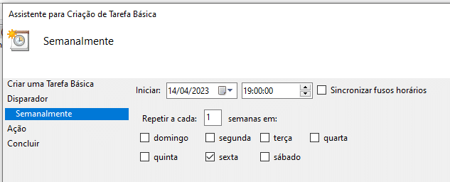 agendador de tarefas do Windows