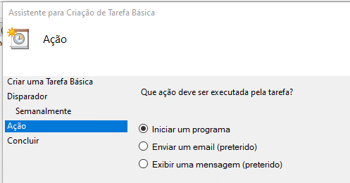 agendador de tarefas do Windows