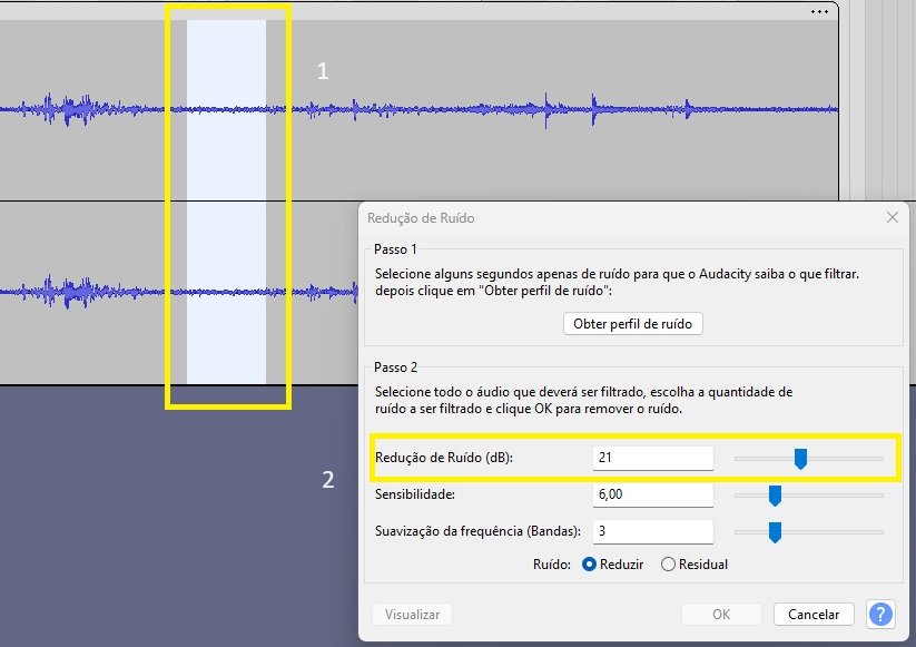 audacity reduzir ruído