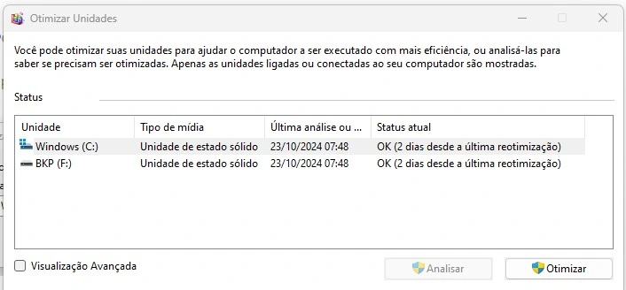 desfragmentar disco no windows