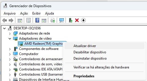 gerenciador de dispositivos de vídeo no windows