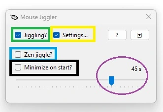 mouse jiggle configuração