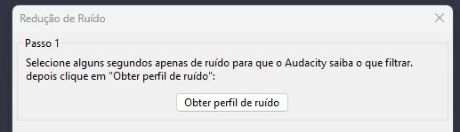 obter padrão de ruídos audacity