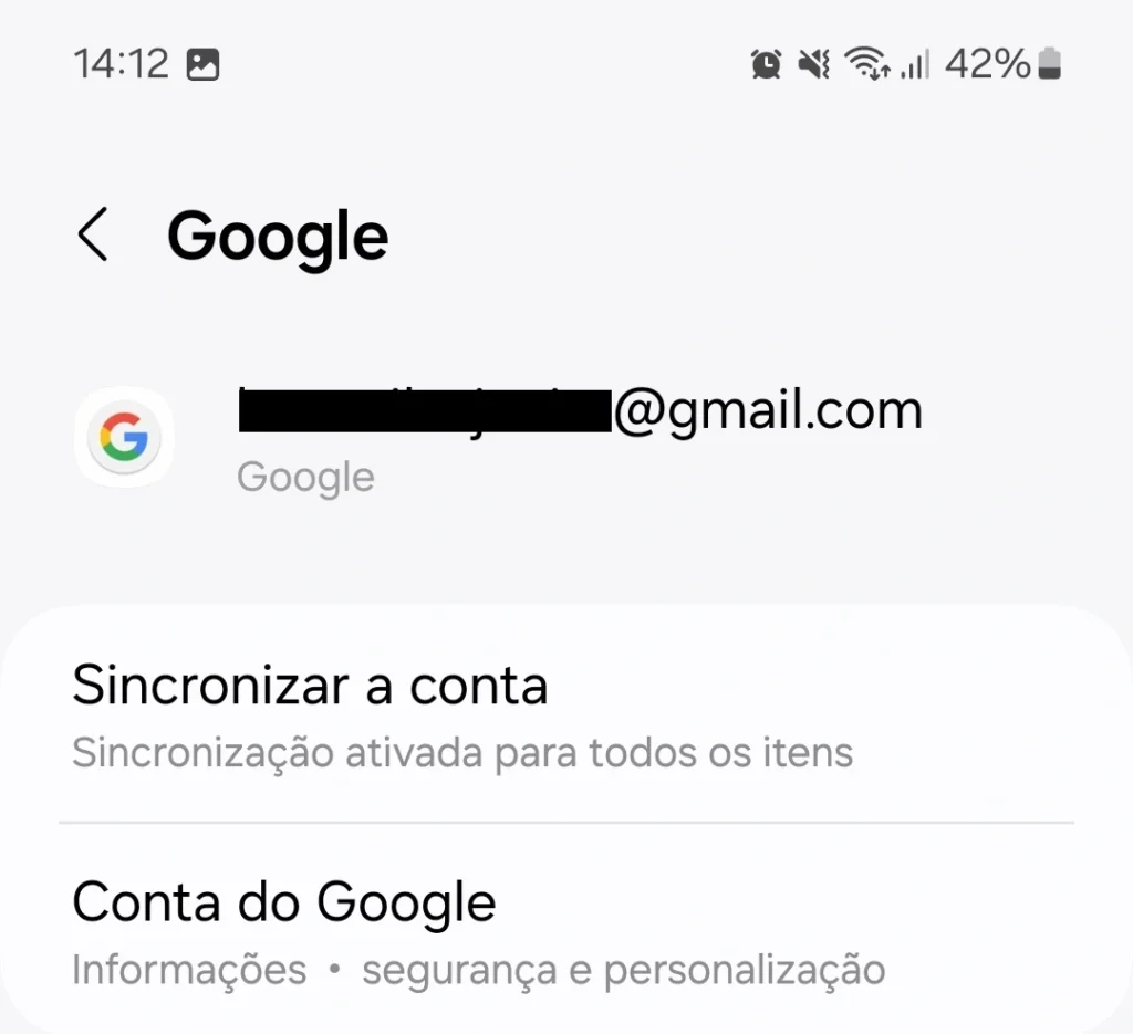 smartphone contas do google