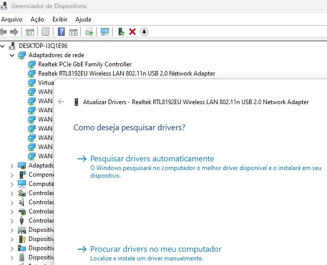 windows atualizar drivers