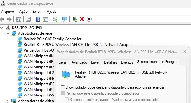 gerenciamento energia wifi