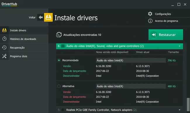 drivehub atualizar drivers