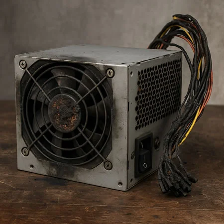 fonte atx de pc com defeito