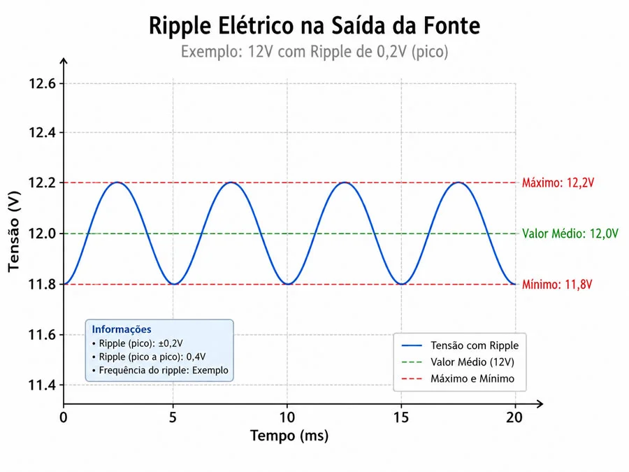 ripple eletrico saida fonte pc