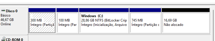 gerenciamento de disco windows