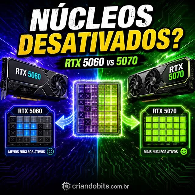 RTX 5060 vs RTX 5070 O Segredo dos Núcleos Desativados nas GPUs